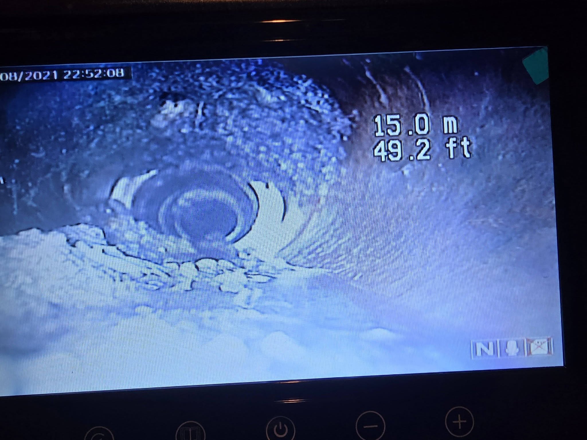 Sewer camera inspection rig on the job